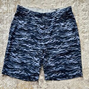Greg Norman Men's Microlux 9" Inseam Blue Camo Print Golf Shorts -‎ Size 34